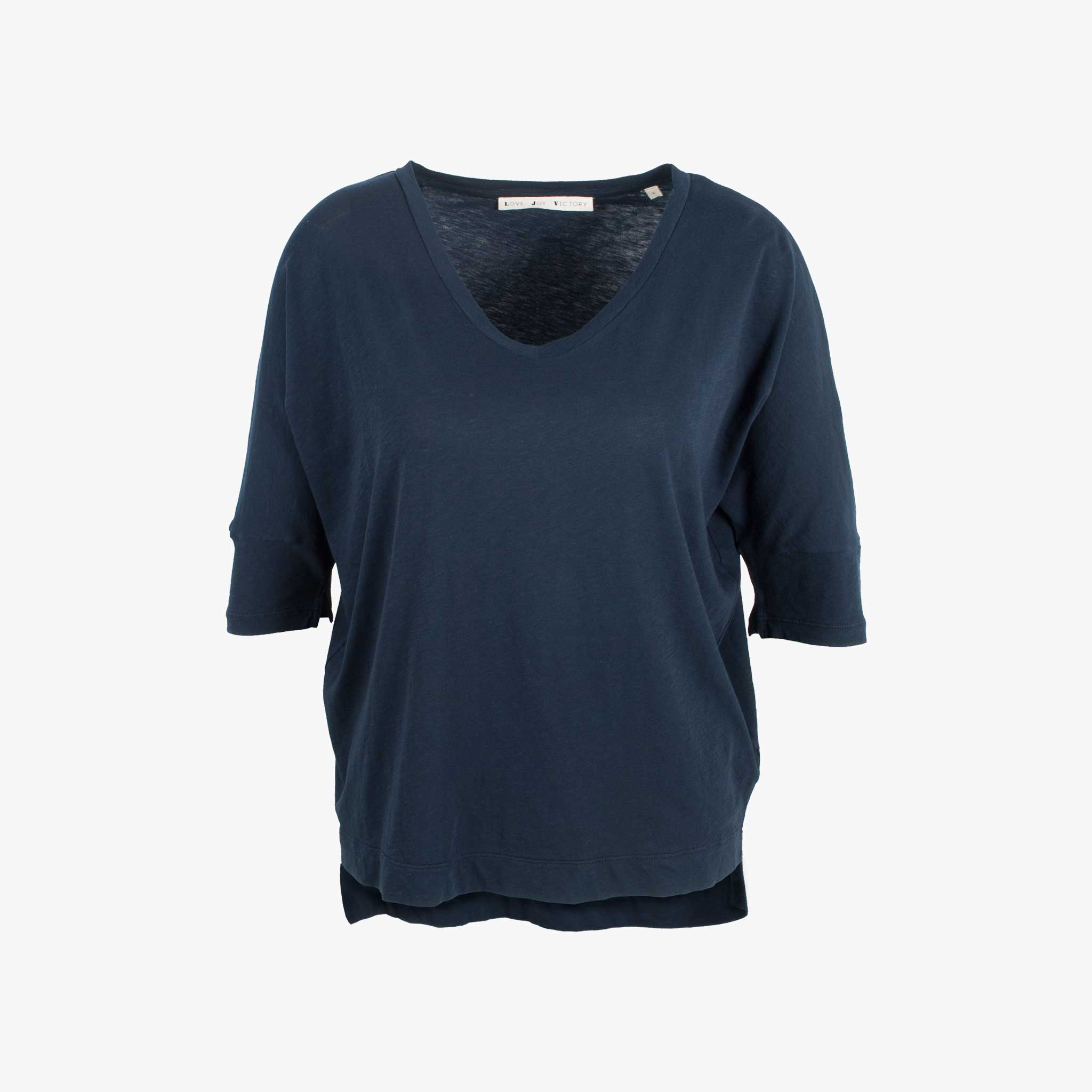 3/4 V-Boxyshirt | navy