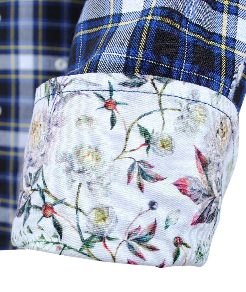 Bluse Fiore Check | blau