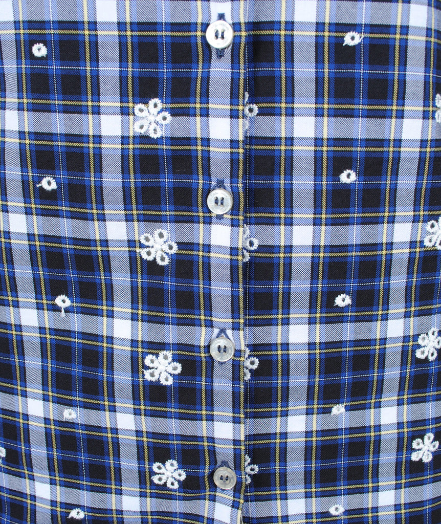 Bluse Fiore Check | blau