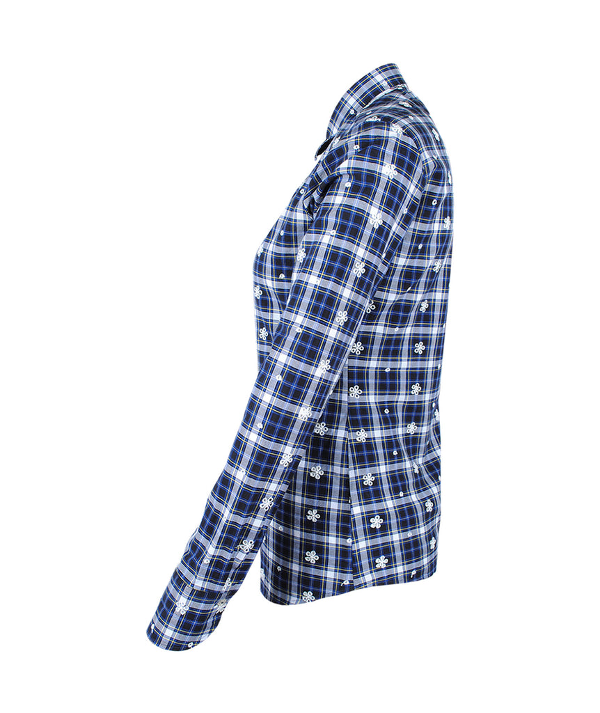 Bluse Fiore Check | blau