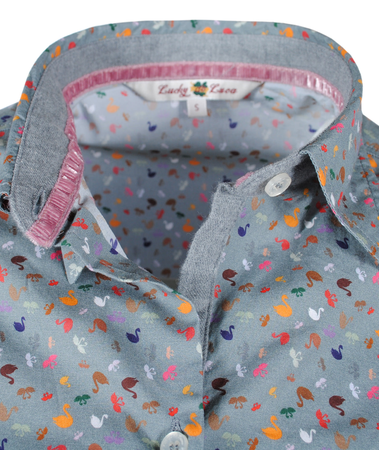 Bluse Fiore Swanprint | grau