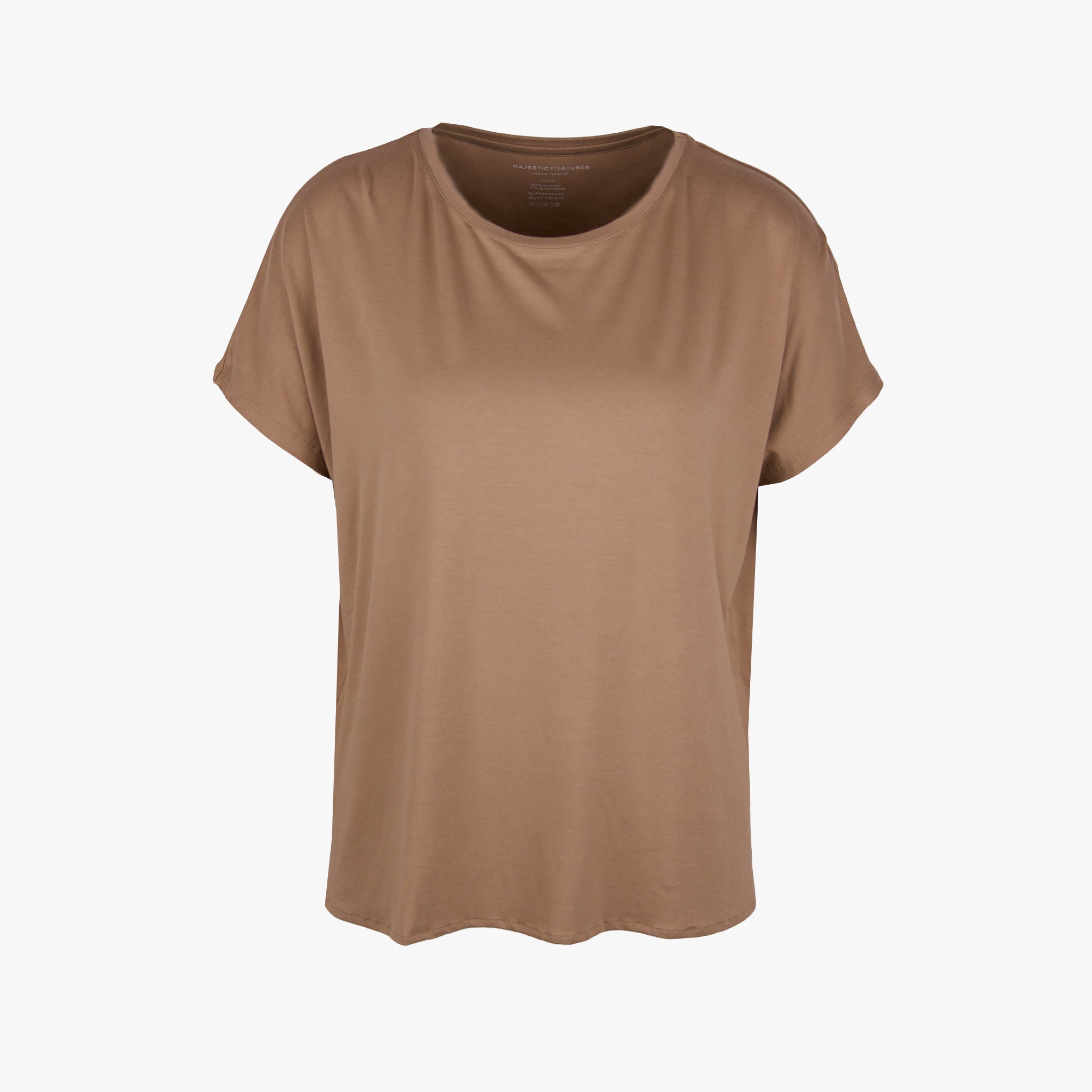 Majestic Boxy Shirt | hellbraun