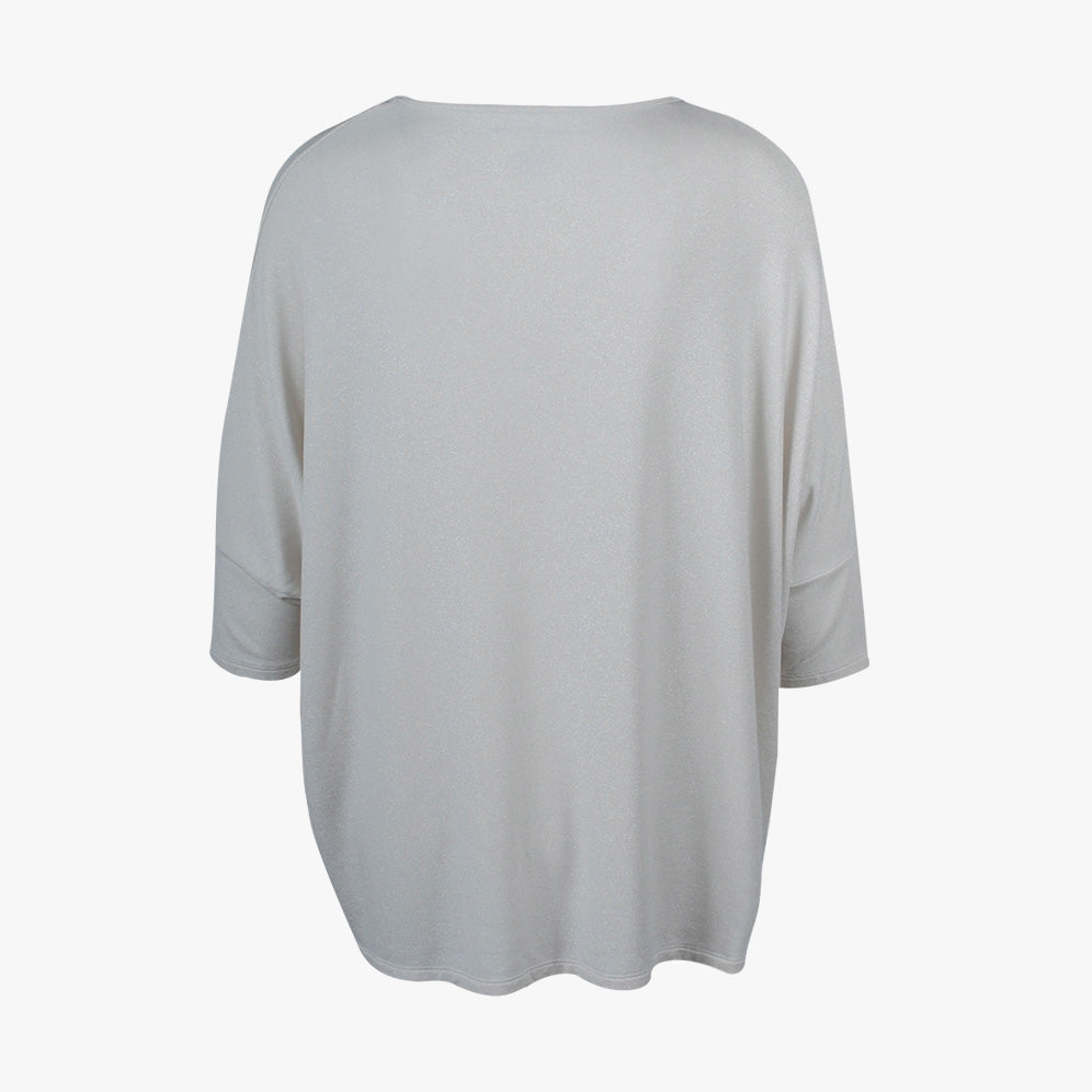 Poncho Glimmershirt | silber
