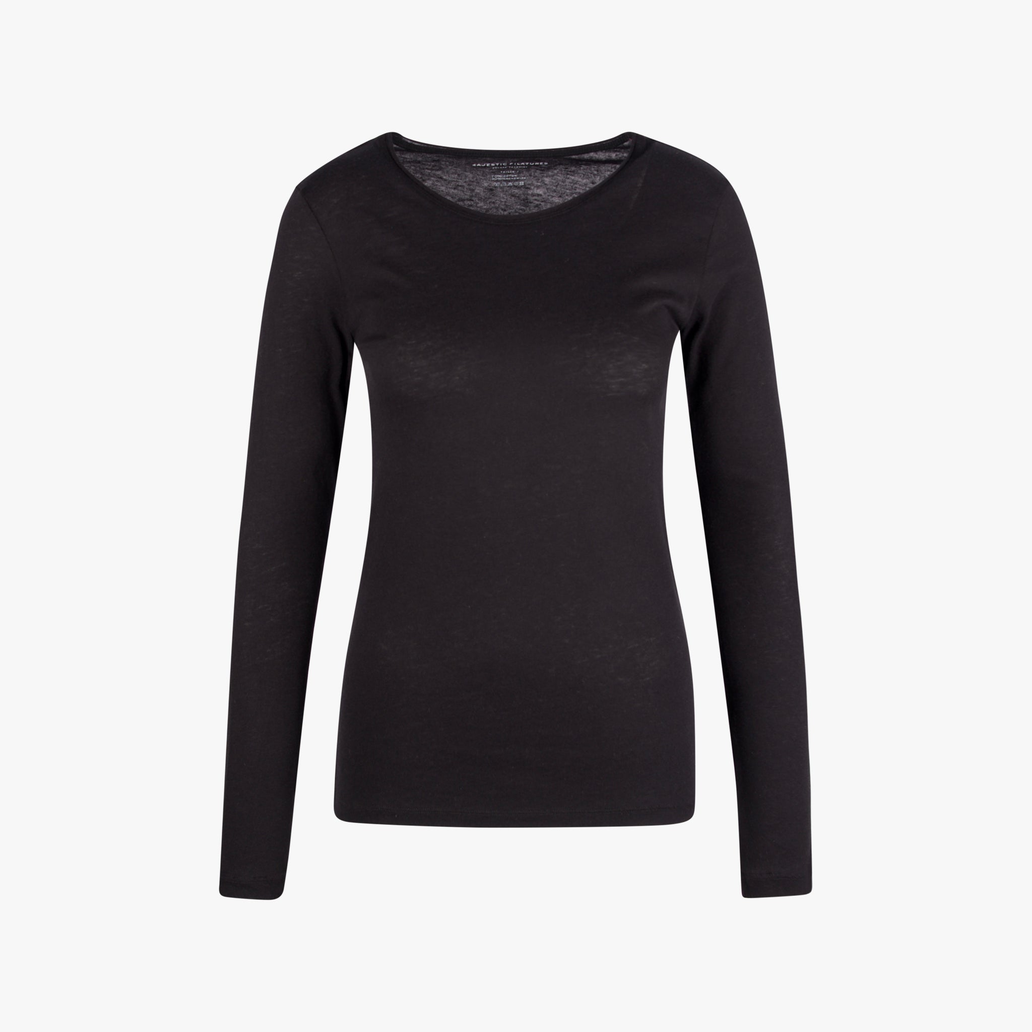 Majestic Filatures RH Shirt Cashmere | schwarz