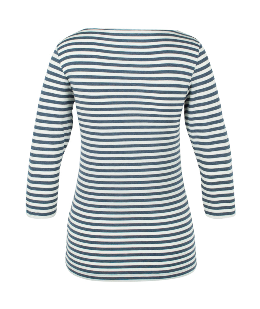 3/4 U-Ringelshirt | denim