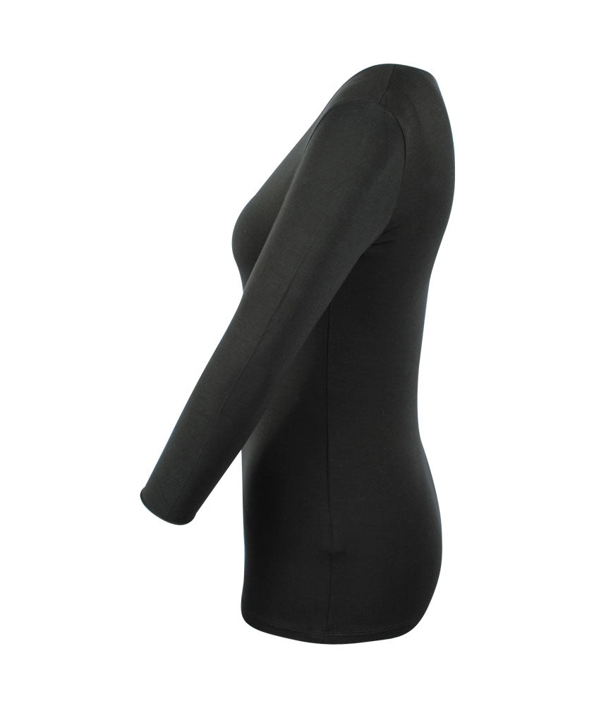 3/4 V-Shirt | braun