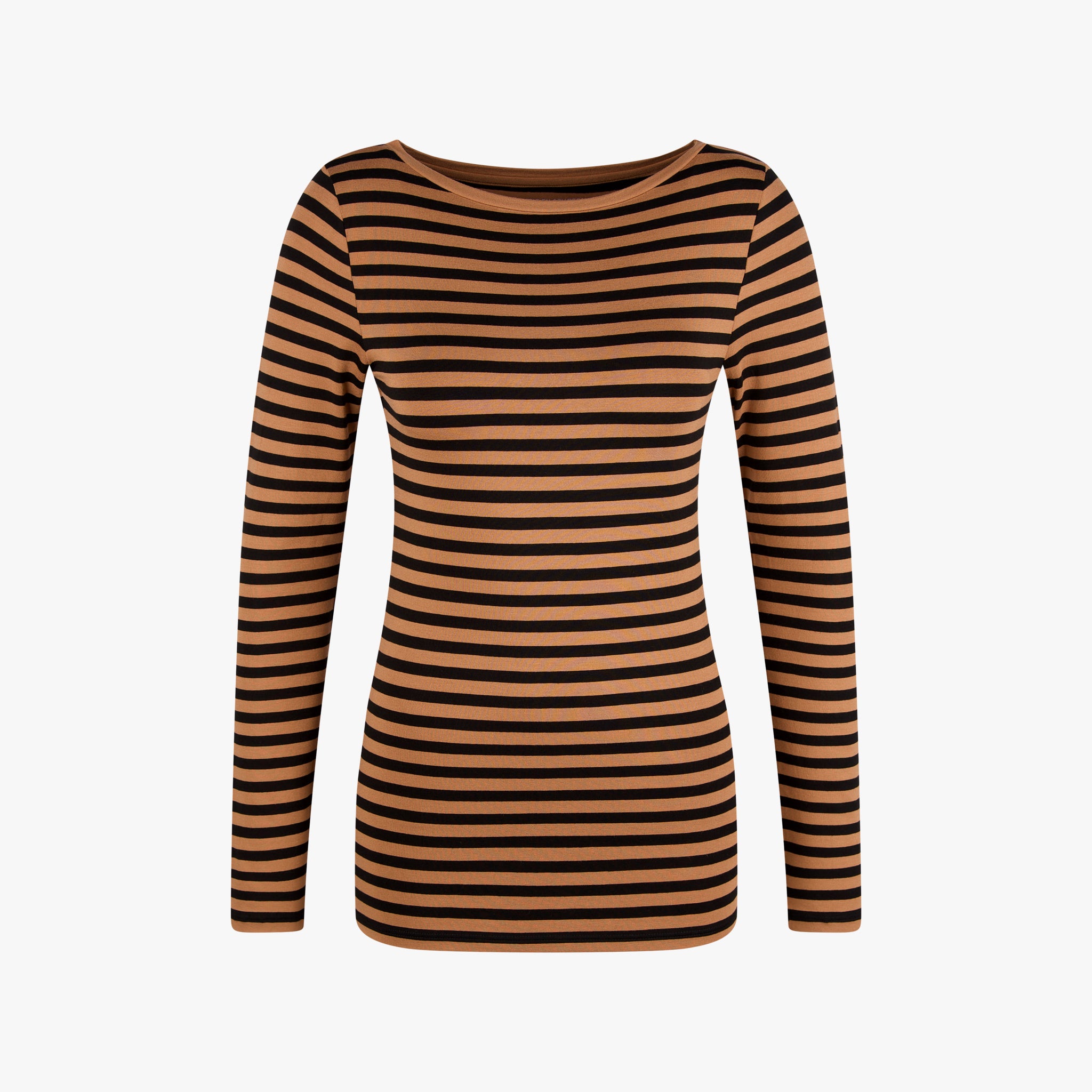 Majestic Ringelshirt | braun