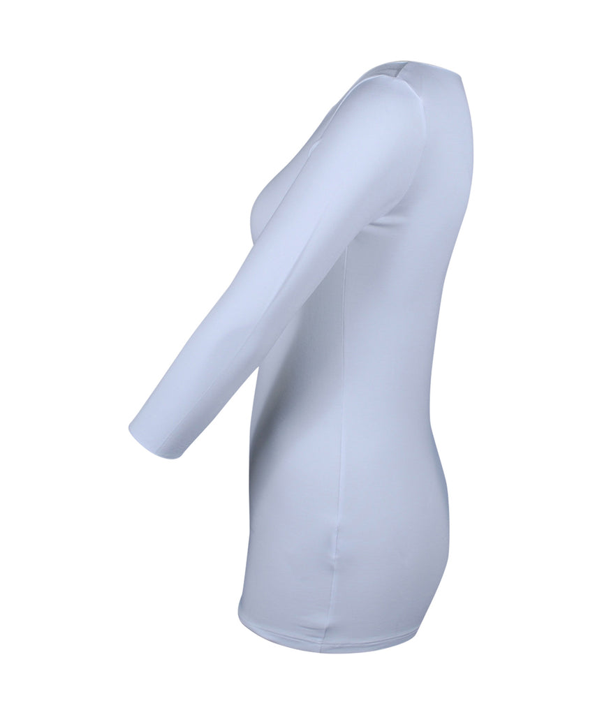 3/4 U-Shirt | weiß