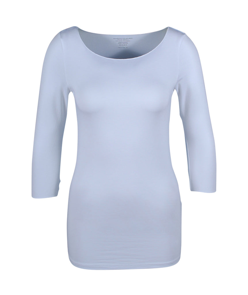 3/4 U-Shirt | weiß
