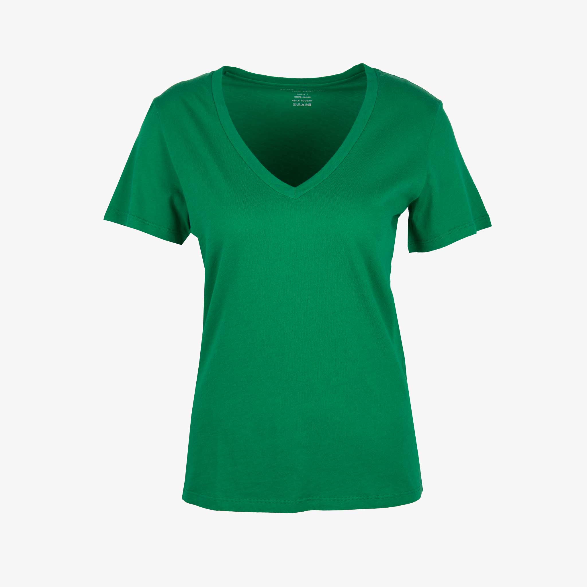 Majestic V-Shirt Cotton | grün
