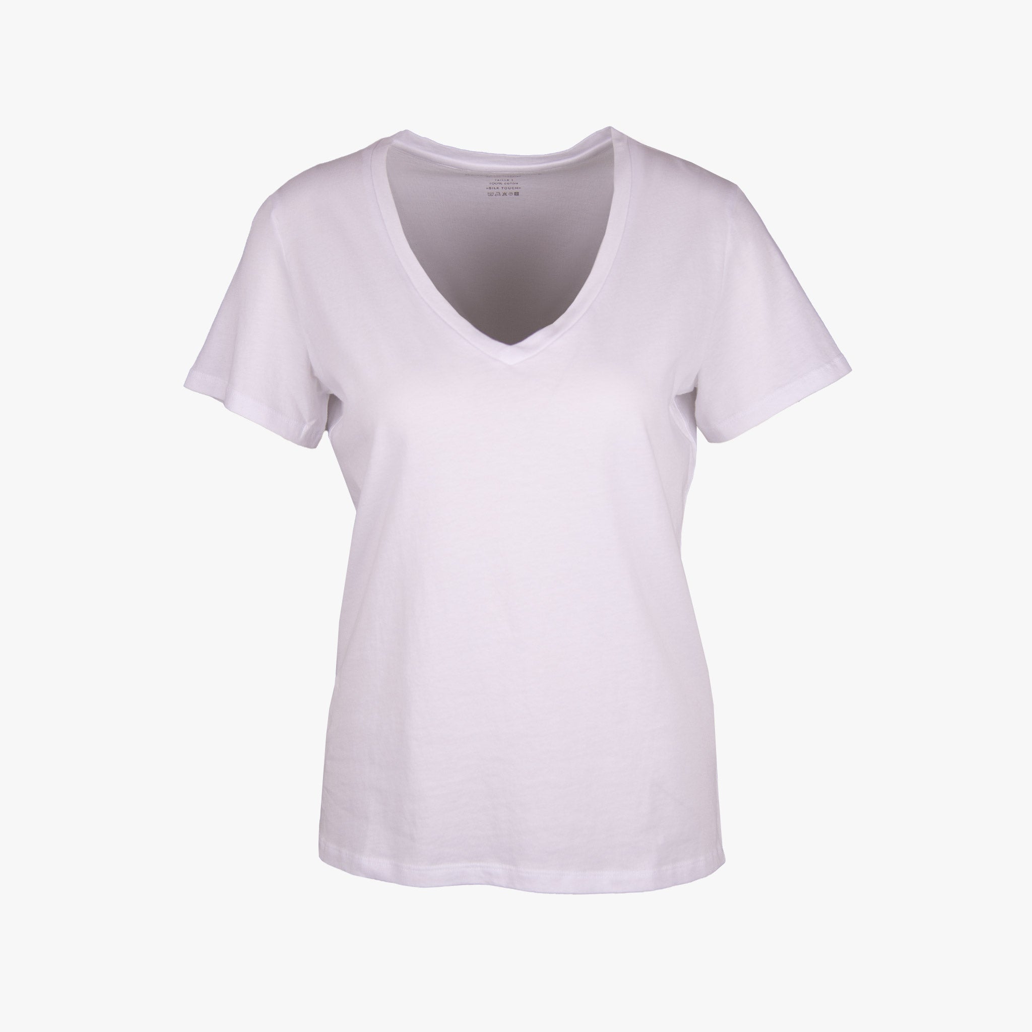 Majestic V-Shirt Cotton | weiß