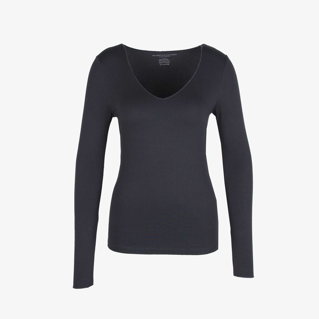 Majestic V-Shirt | blau