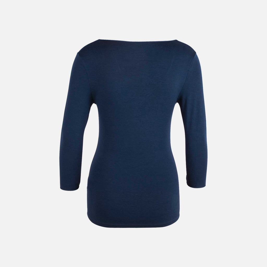 Shirt V-Ausschnitt | indigo