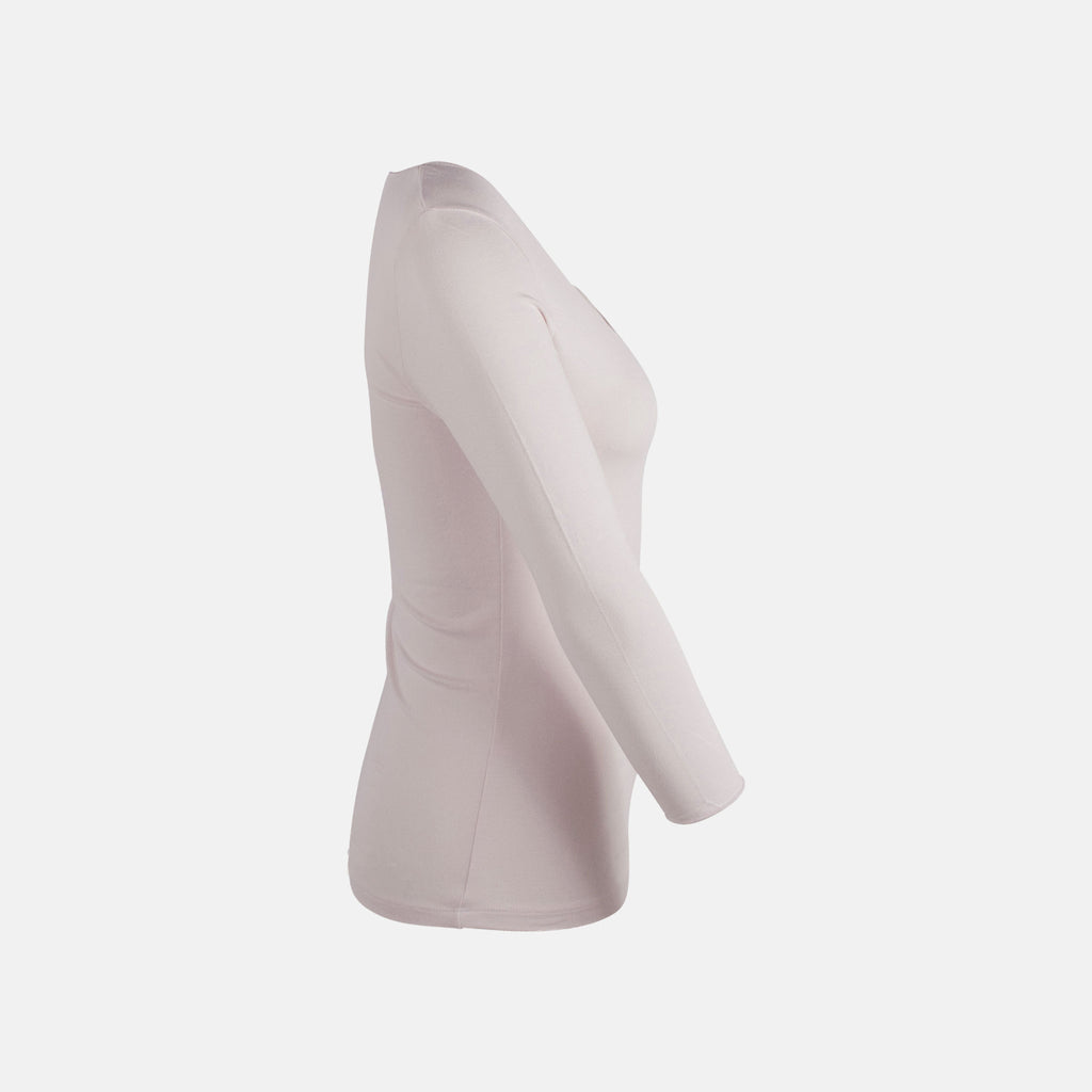 Shirt V-Ausschnitt | puder