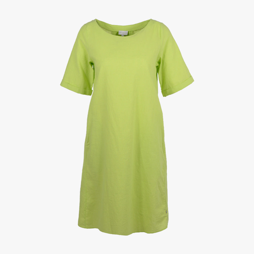 Kleid A-Form Leinenmix (gelb, 32) | gelb