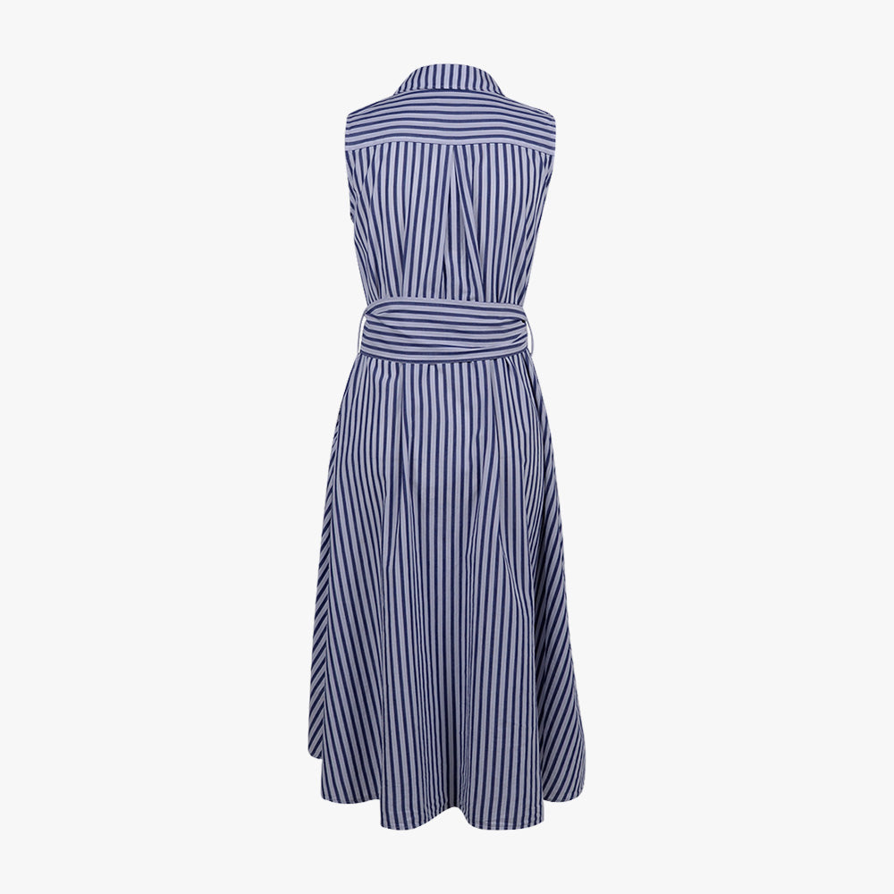Kleid Streifen (blau-weiß, 32) | blau-weiß