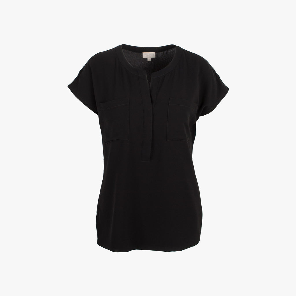 Milano Italy Shirtbluse uni | schwarz