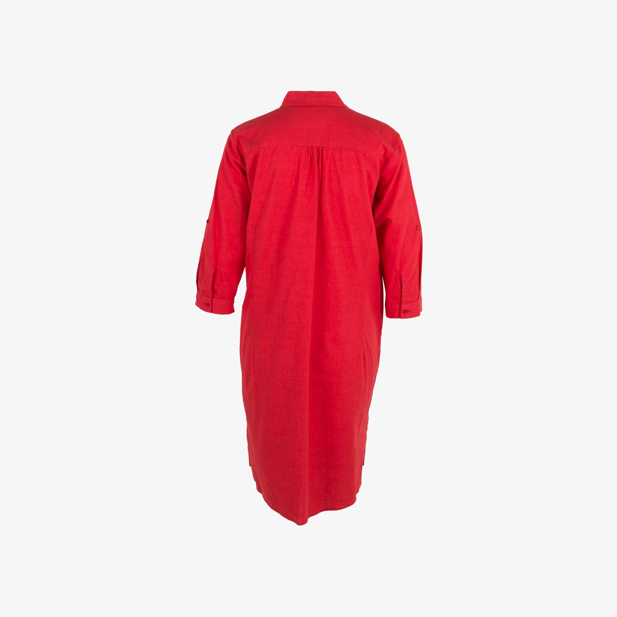 Milano Italy Kleid Leinenmix | rot