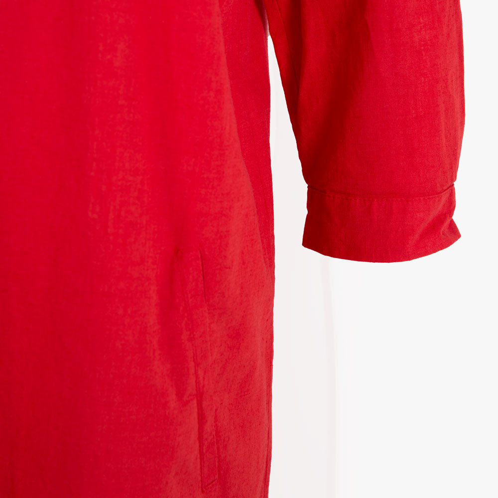 Milano Italy Kleid Leinenmix | rot