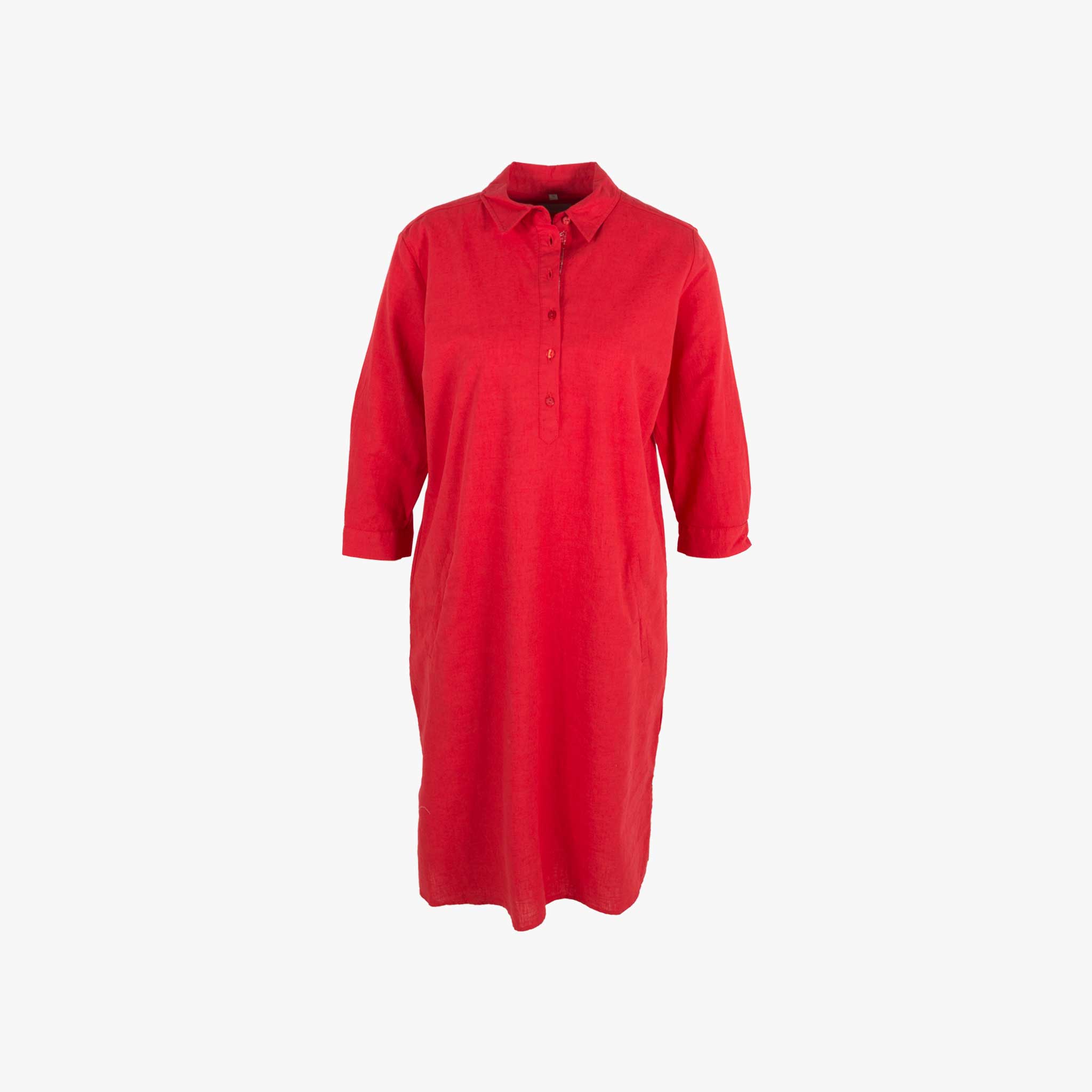 Milano Italy Kleid Leinenmix | rot