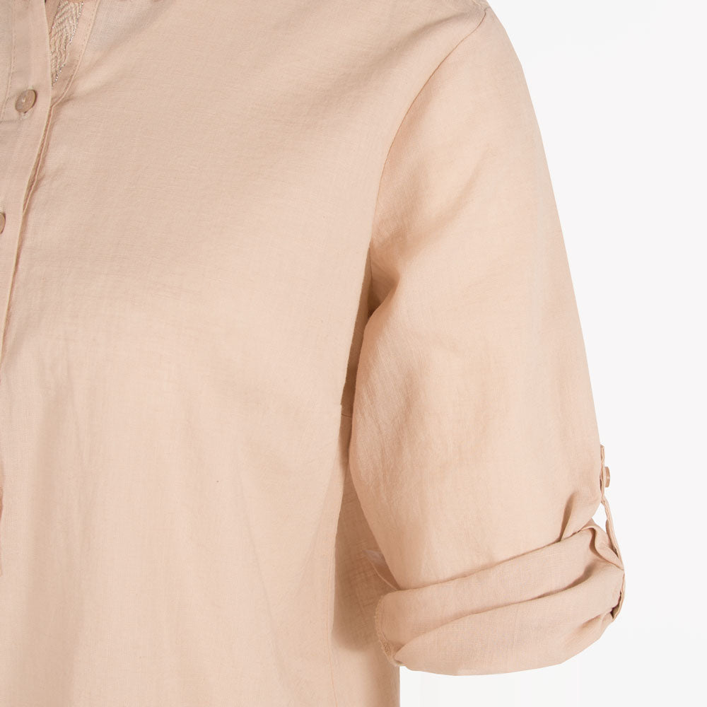 Milano Italy Kleid Leinenmix | sand