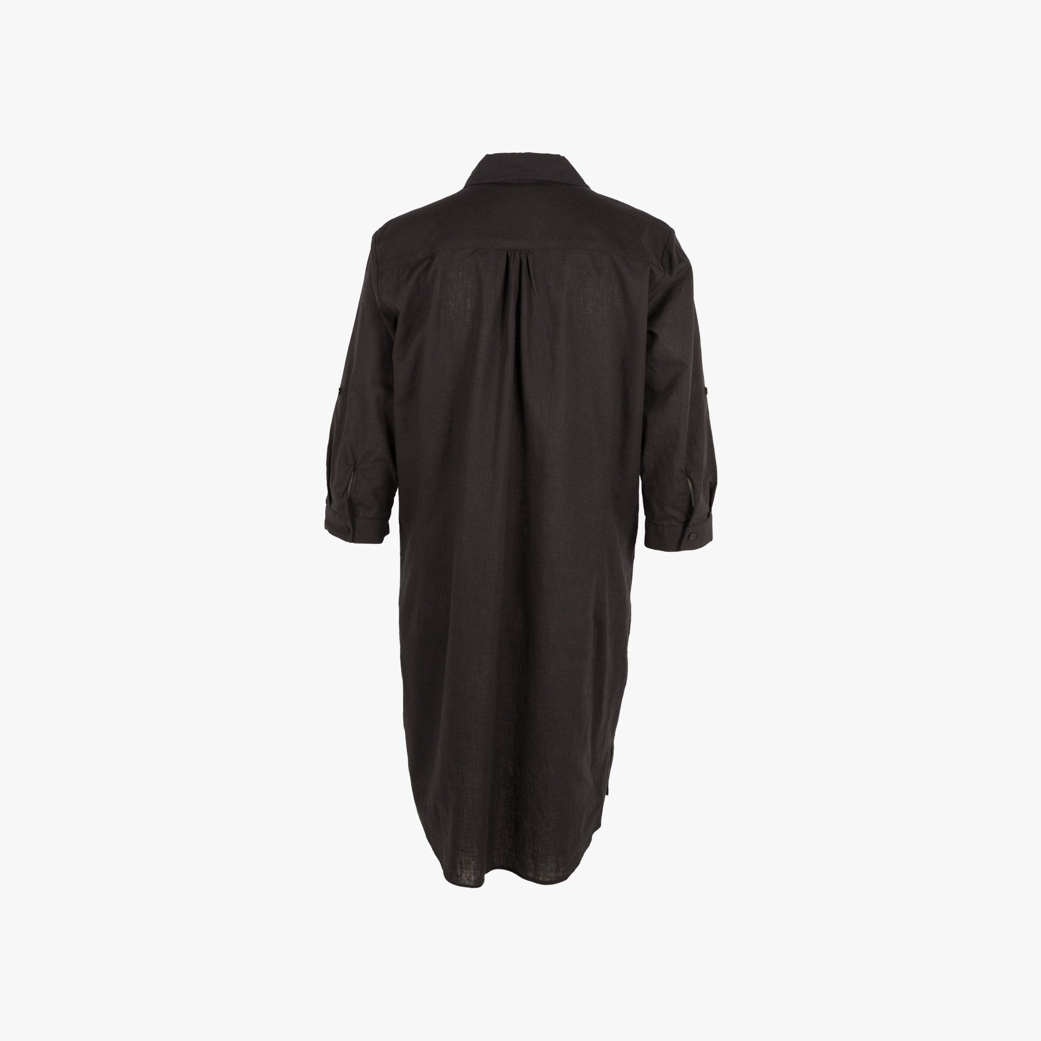 Milano Italy Kleid Leinenmix | schwarz