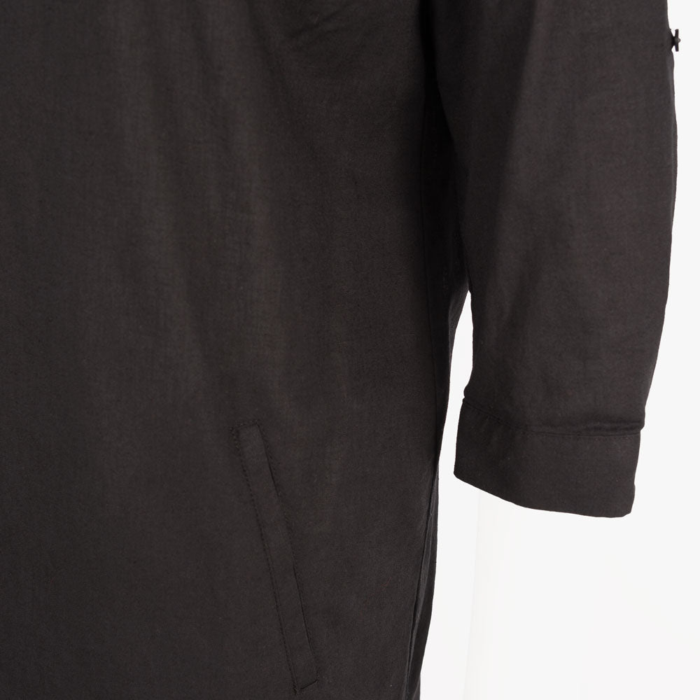 Milano Italy Kleid Leinenmix | schwarz