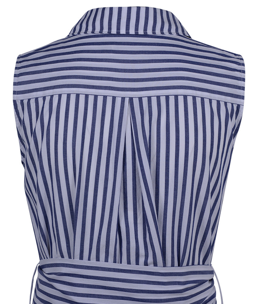 Kleid Streifen | blau-weiß