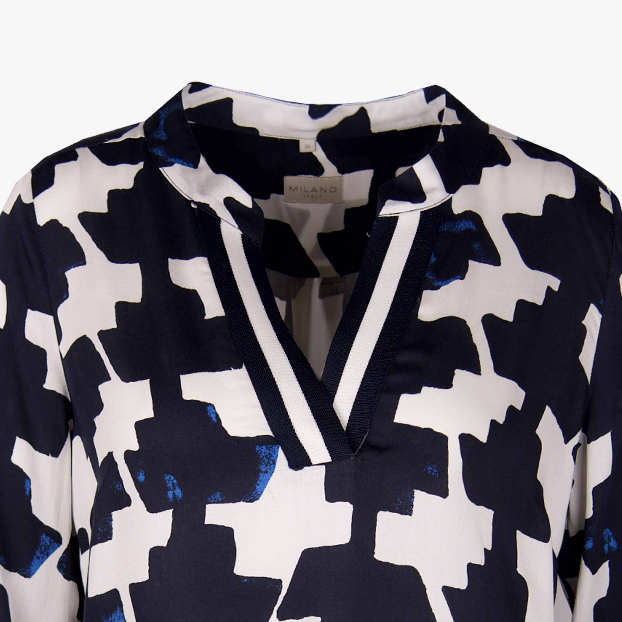 Milano Italy Schlupfbluse Print | navy