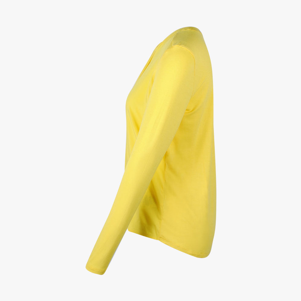 Schlupfblusenshirt uni | gelb