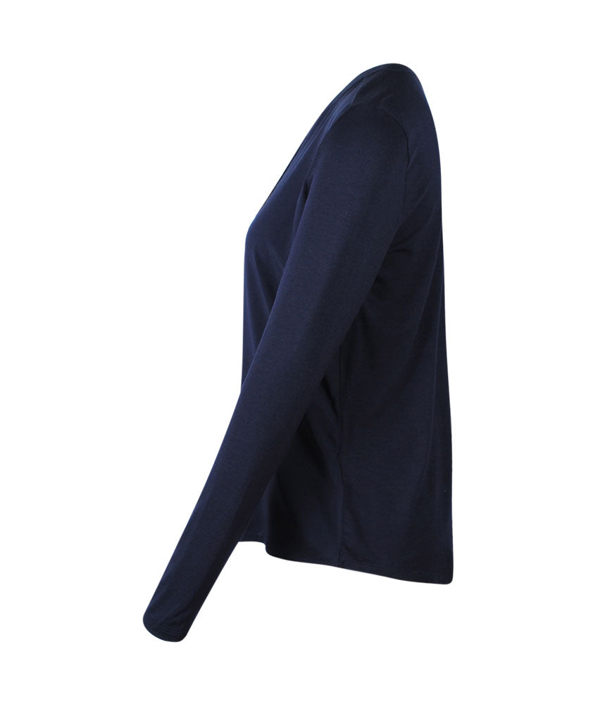 Schlupfblusenshirt uni | navy