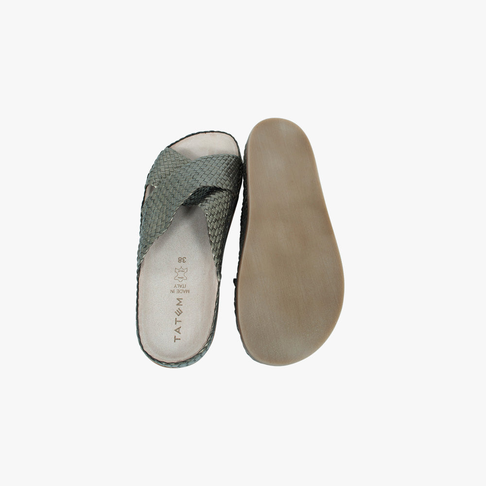 Sandale Handflechtung (bronze, 36) | bronze