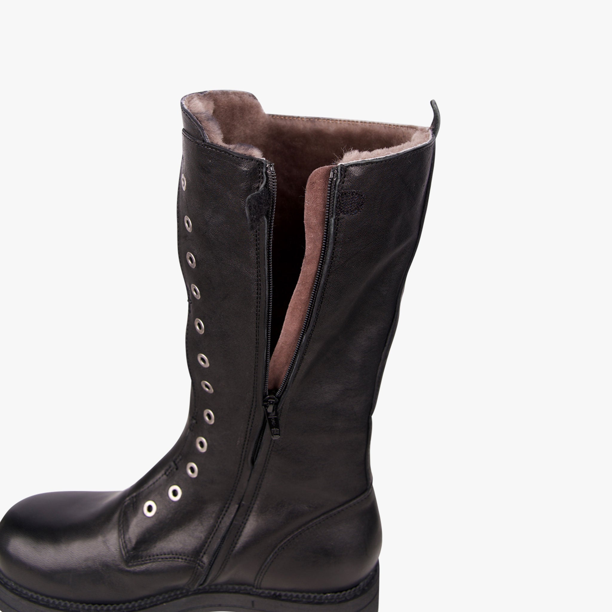 Momino Stiefel Seitenzip | schwarz