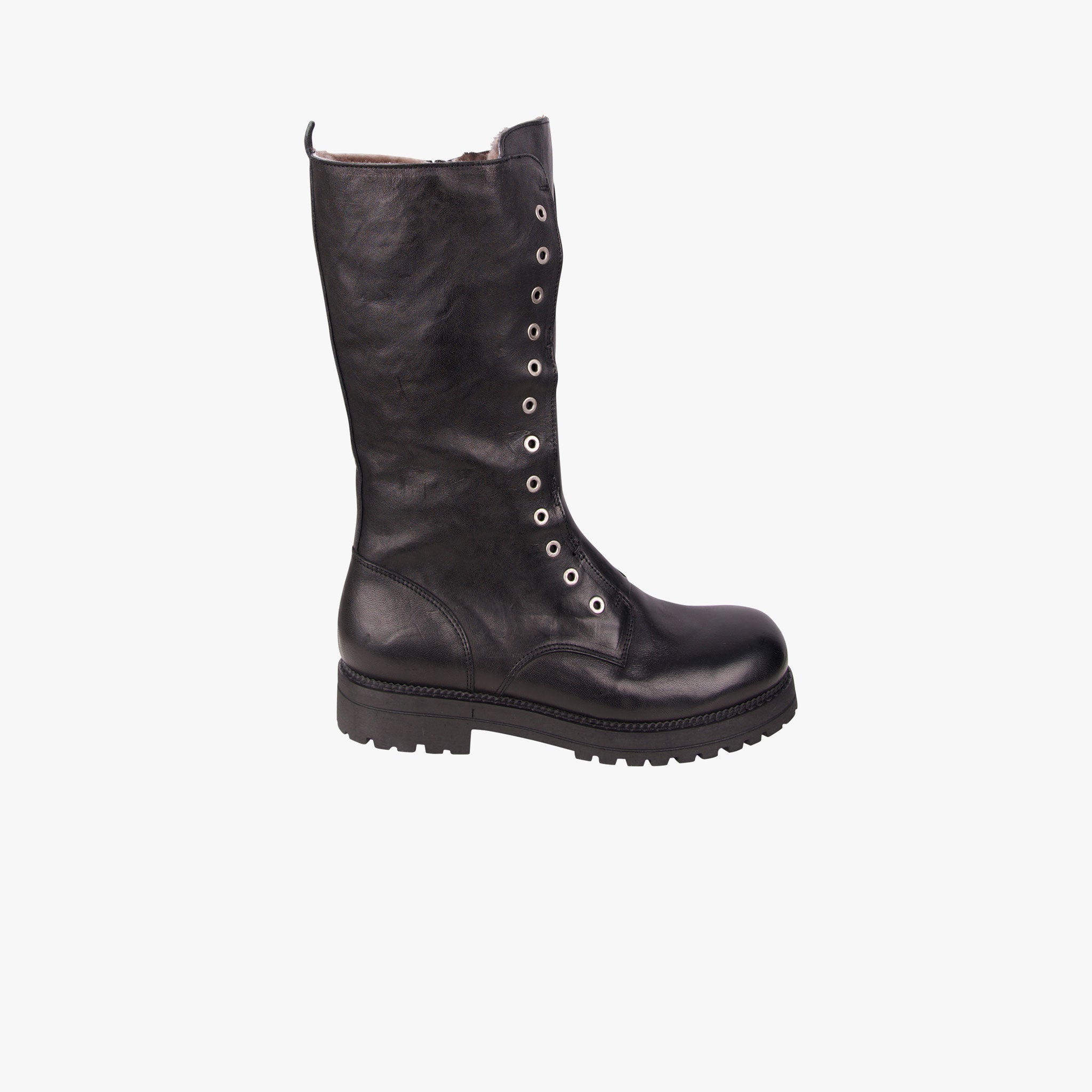 Momino Stiefel Seitenzip | schwarz