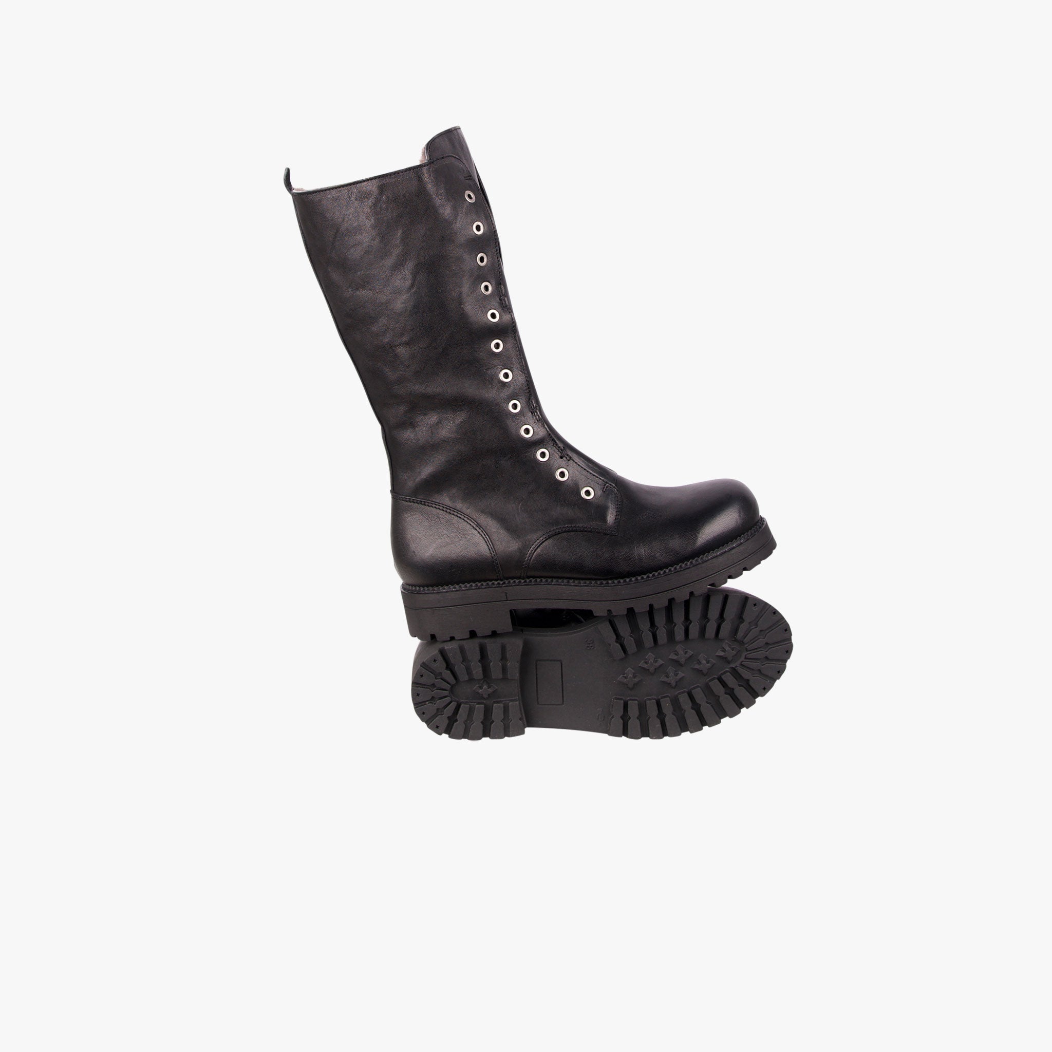 Momino Stiefel Seitenzip | schwarz