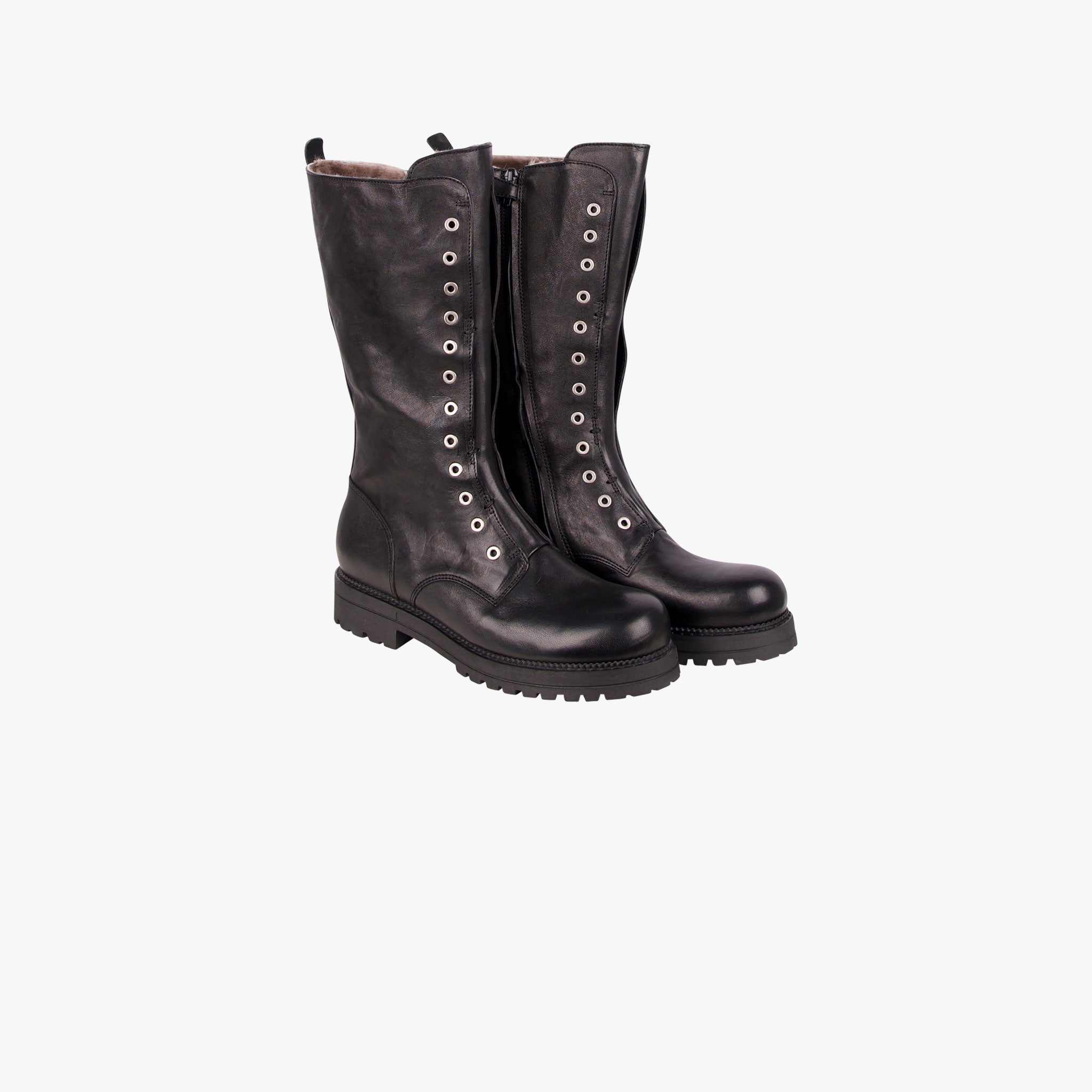 Momino Stiefel Seitenzip | schwarz