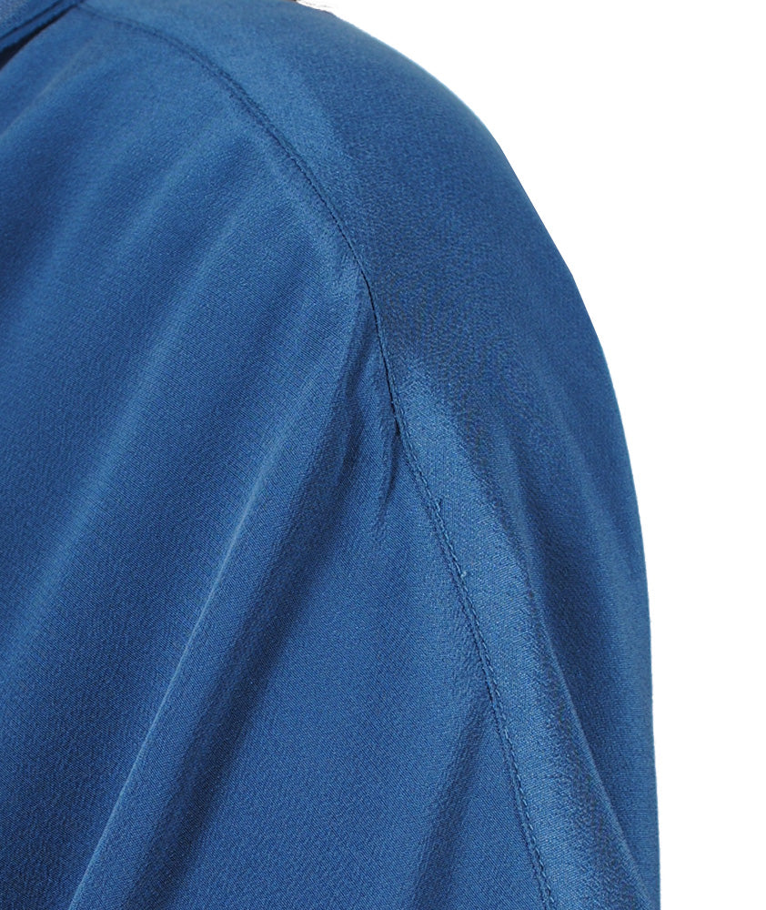 V-Seidenshirt uni | dunkelblau