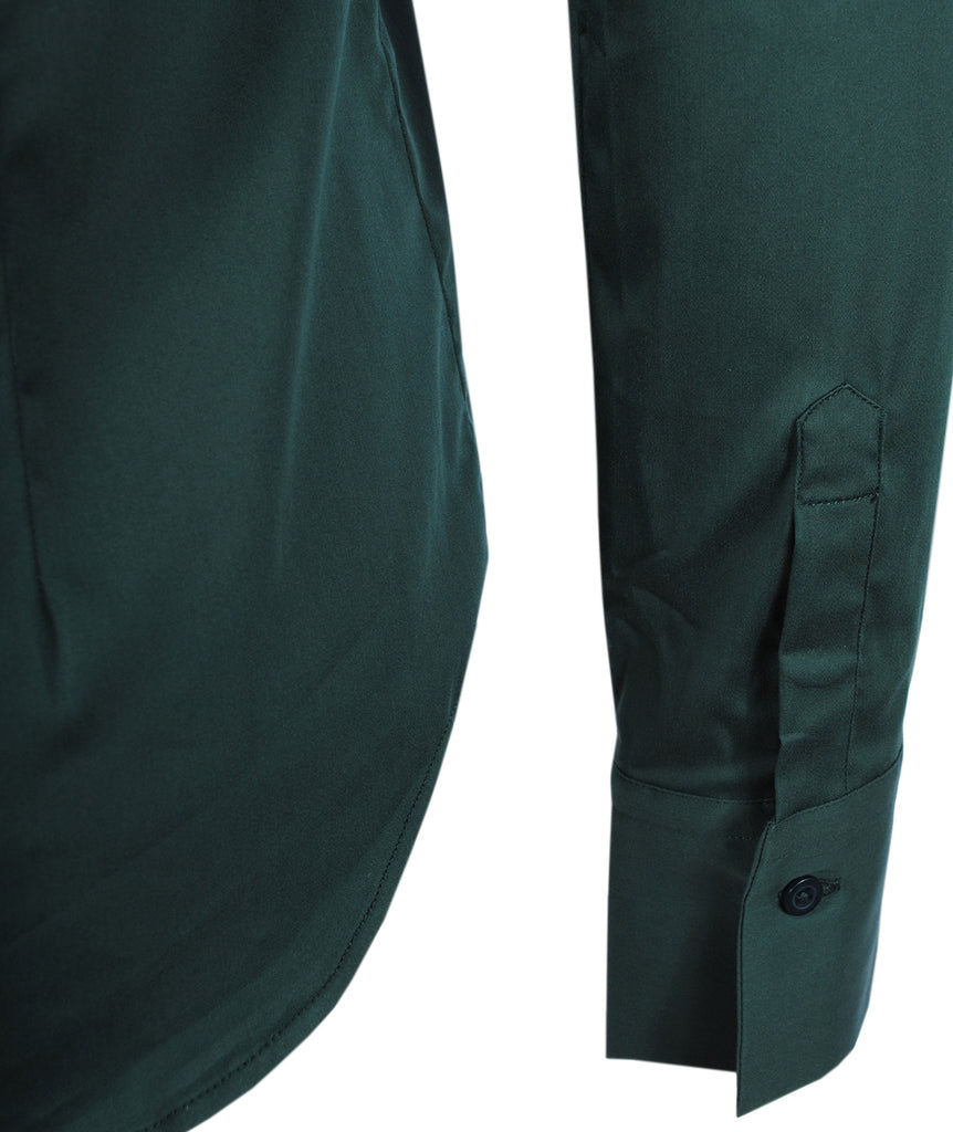 Bluse Classic uni | dunkelgrün