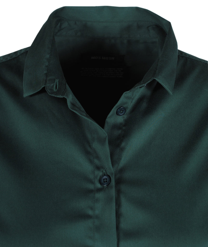Bluse Classic uni | dunkelgrün