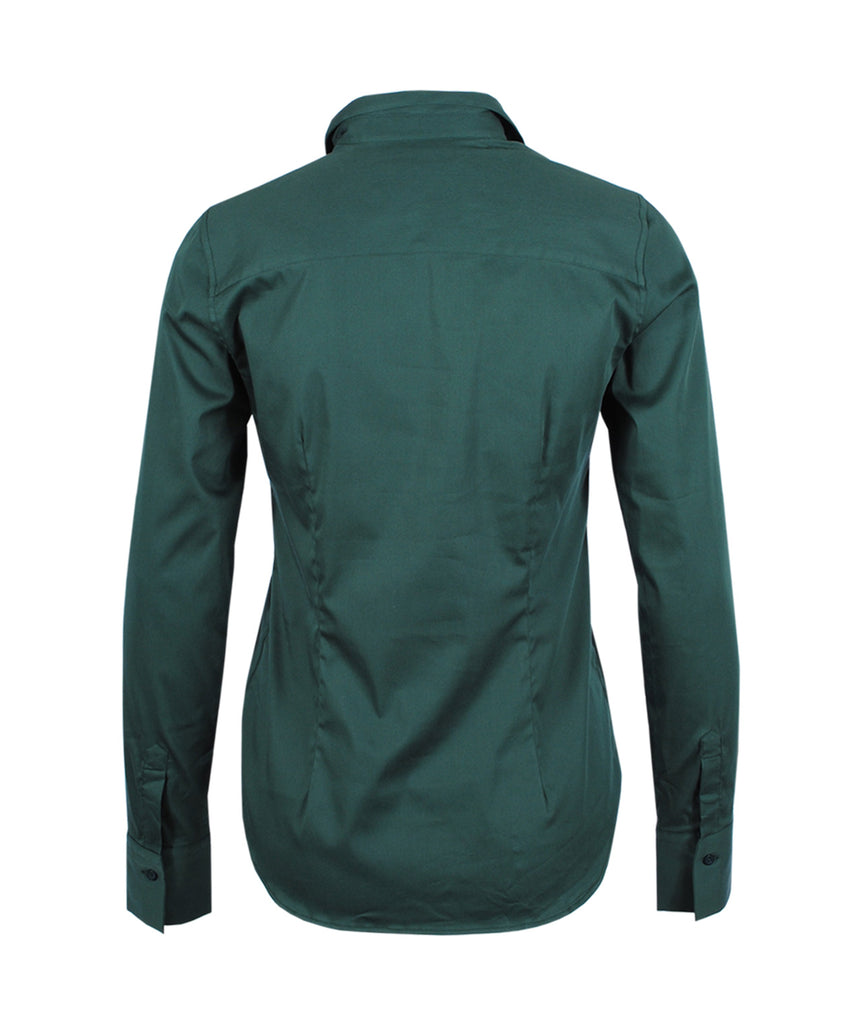 Bluse Classic uni | dunkelgrün