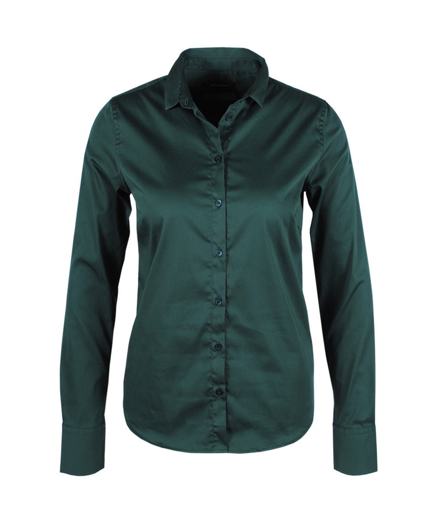 Bluse Classic uni | dunkelgrün