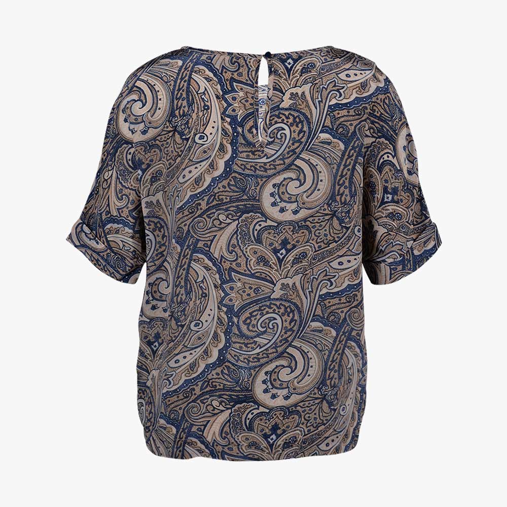 3/4 Bluse Paisley (blau, XXS) | blau
