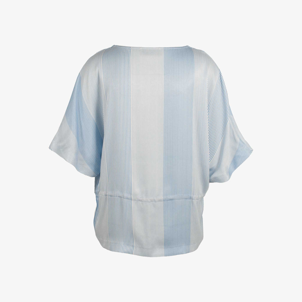 Mos Mosh Blusenshirt Rikas Island | blau-weiß