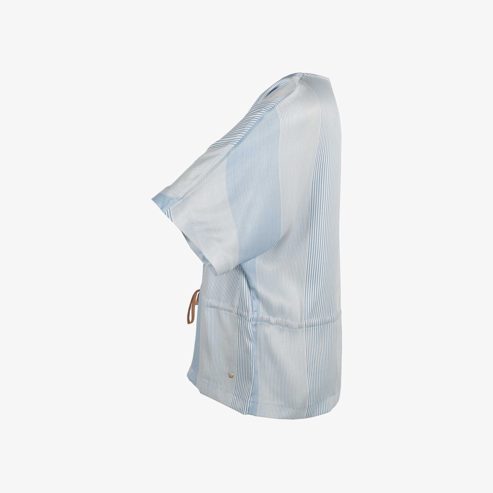 Mos Mosh Blusenshirt Rikas Island | blau-weiß