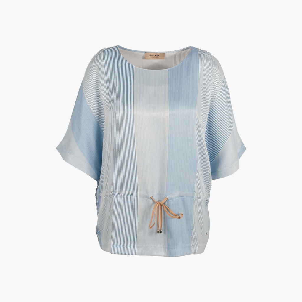Mos Mosh Blusenshirt Rikas Island | blau-weiß