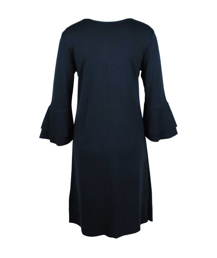 Kleid Volantärmel | petrol