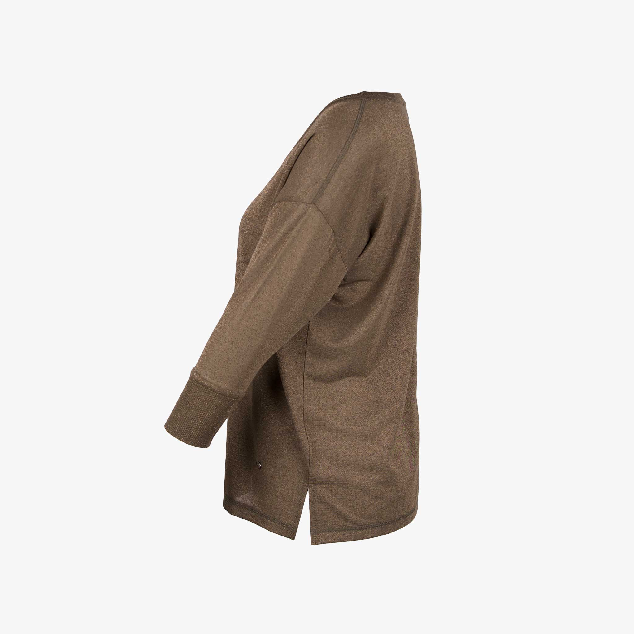 Mos Mosh Shirt Lurex | braun-oliv