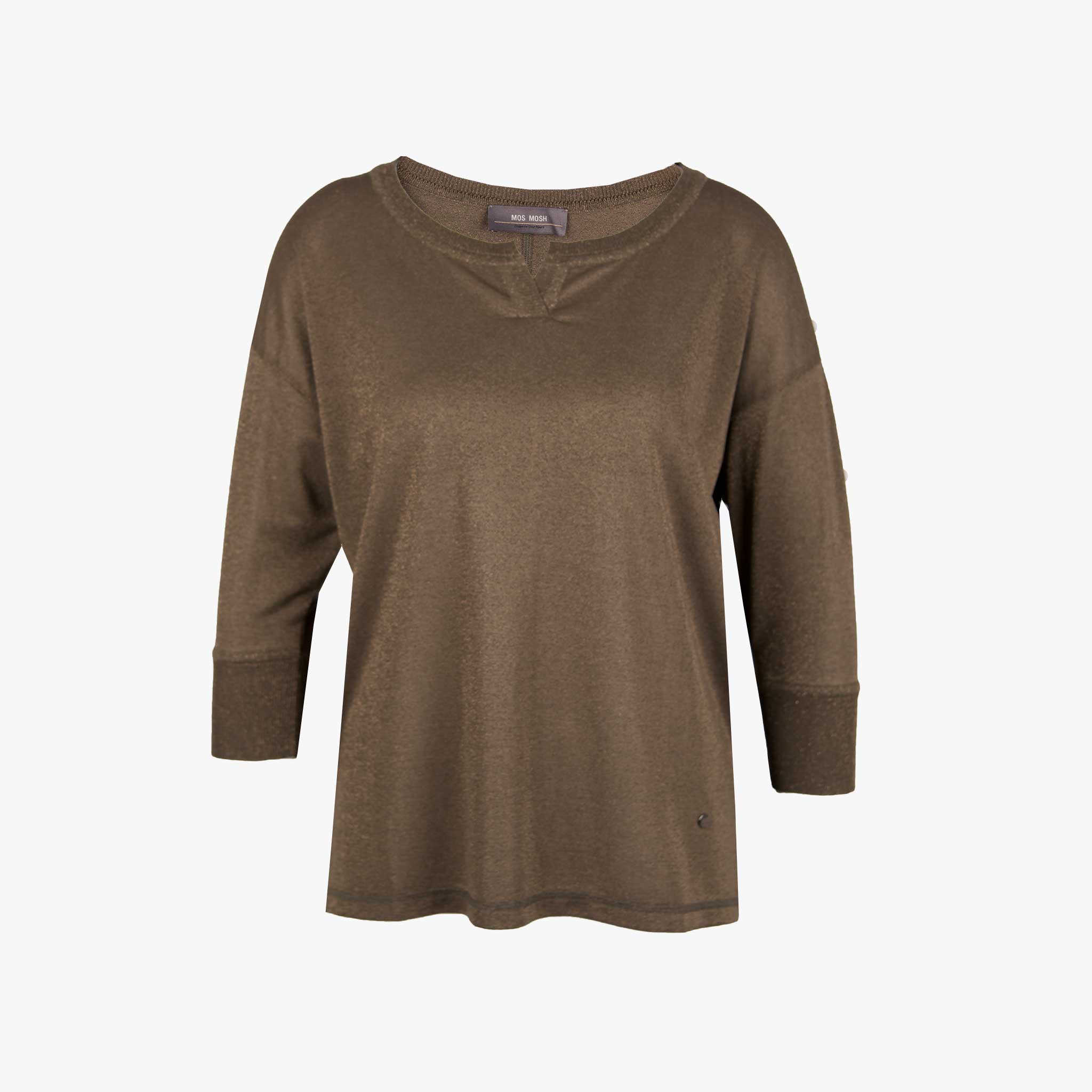 Mos Mosh Shirt Lurex | braun-oliv