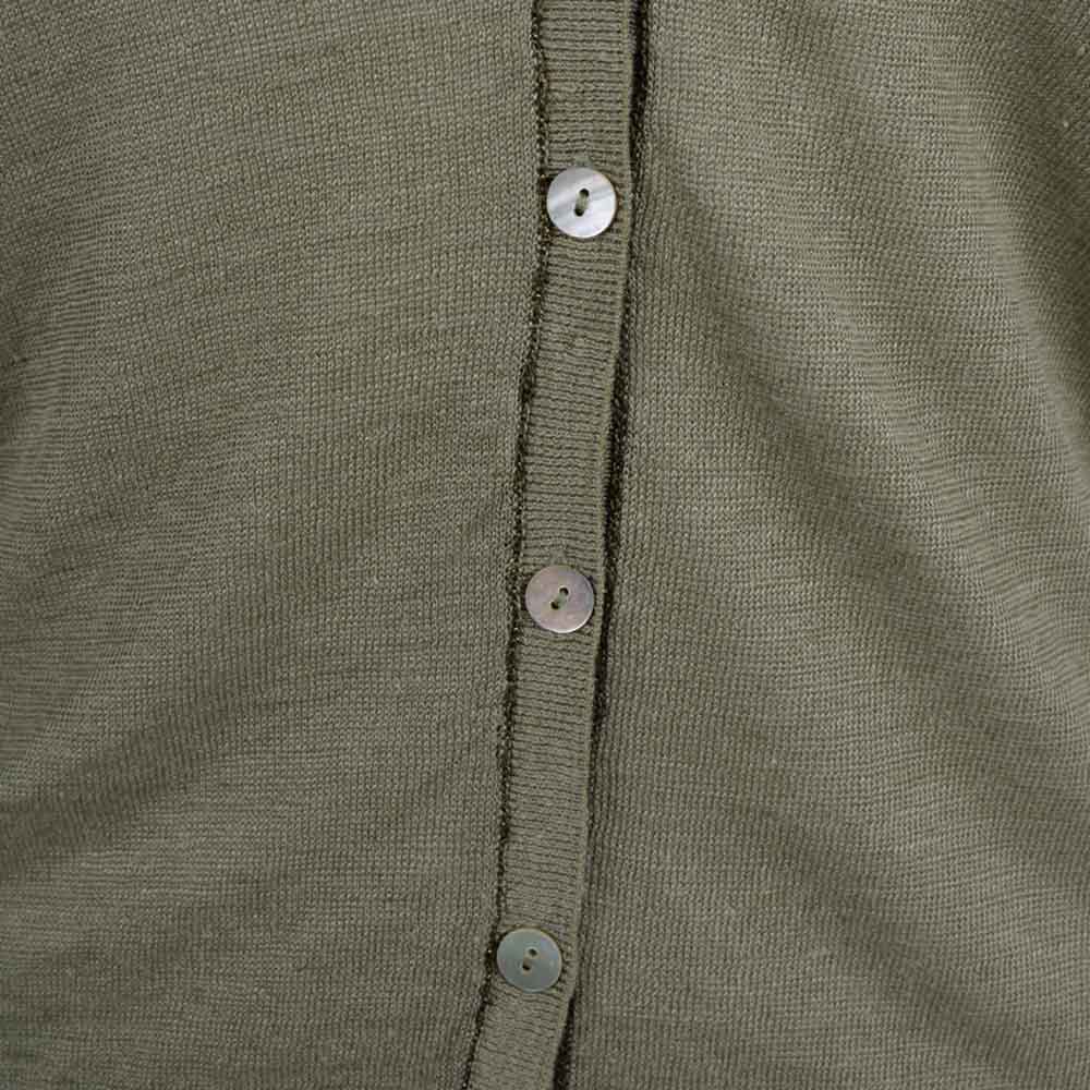 V-Cardigan Leinen (grün, XXS) | grün
