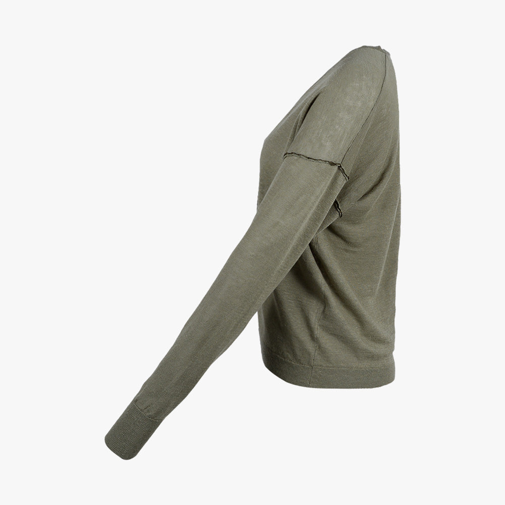 V-Cardigan Leinen (grün, XXS) | grün